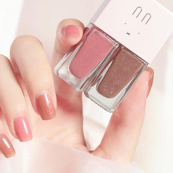 6ml x 2 Nail Decoration Water-proof Dry Quickly Resin 2 in 1 Nail Polish Set for Beauty