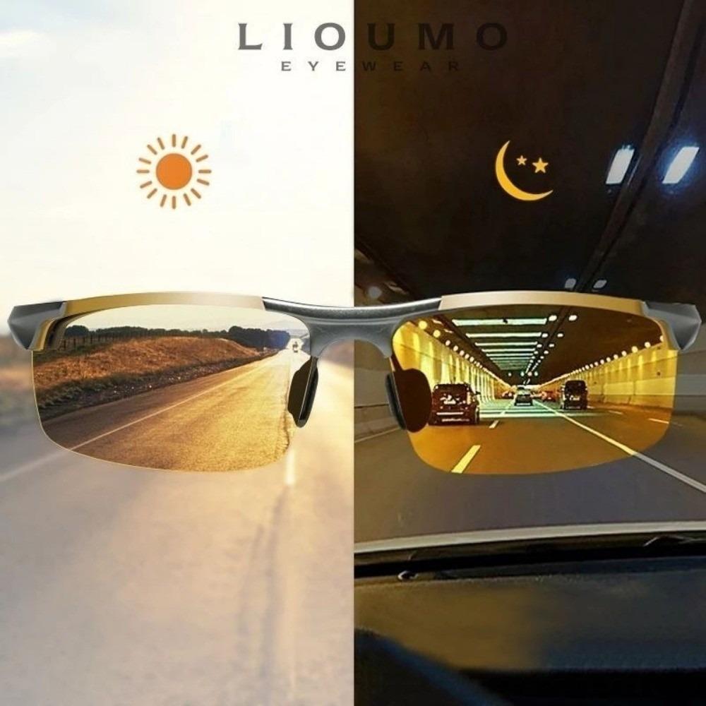 3PCS Men Sunglasses Photochromic Driving Outdoor Sun Glasses for Men Day Night Version Fishing Hiking Eye Wear