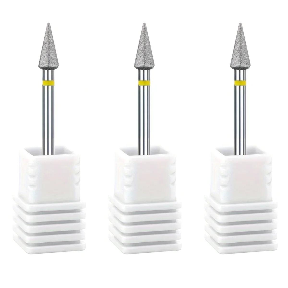 

1/2/3 шт. Маленькая треугольная шлифовальная головка для нейл-арта, алмазная шлифовальная головка, полировальная головка, обрезка ногтей для удаления омертвевшей кожи, шлифовка ногтей