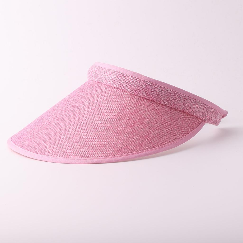 New summer straw hat cycling anti-ultraviolet empty top sun hat unisex large edge showing face small hat