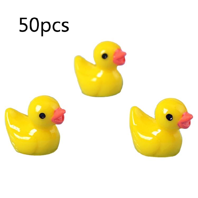 Tiny Resin Duck 50pcs/lot Cute Mini Duck for Micro Landscape DIY Dollhouse