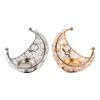 Individualized Metal Moon Shape Candle Holder Collection for Dinning Table Date
