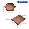 Fashion PU Leather Storage Tray Jewelry Storage Dish Desk Accessory Tray Suitable For Watches And Small Items