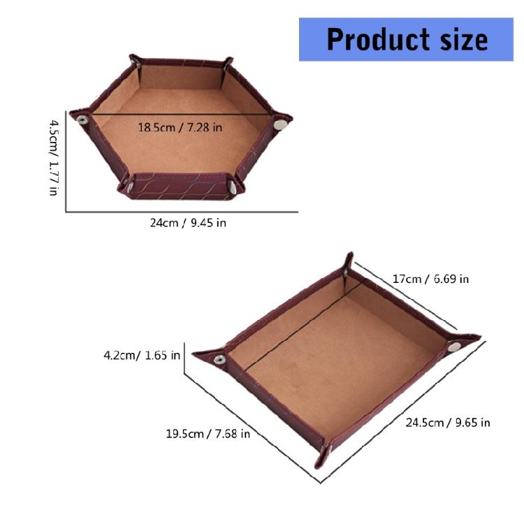 Fashion PU Leather Storage Tray Jewelry Storage Dish Desk Accessory Tray Suitable For Watches And Small Items