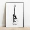 Picture Canvas Printing Electric Guitar Wall Art Poster Living Room Decoration Minimalist Poster of Band Guitar Without Frame