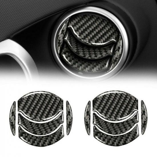 10x Carbon Fiber Dashboard Air Outlet Vent Cover Trim Fit For Nissan 350Z 03-09