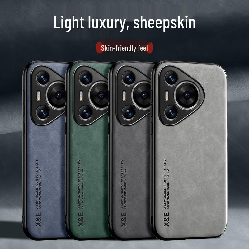 Huawei P70 Pro Men's Lambskin Drop-Proof Case - High-Grade Luxury for P50/P60 Pro Models.