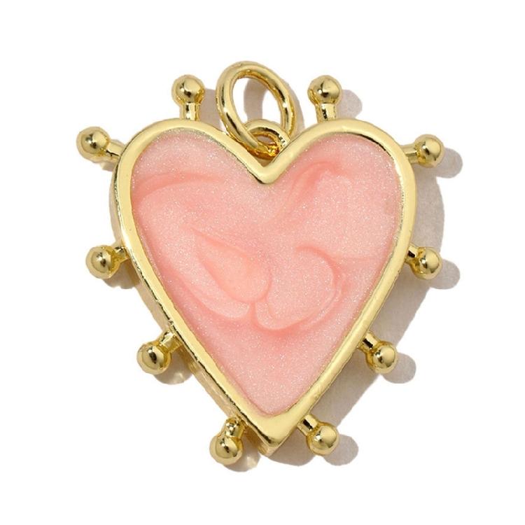 Pack of 3 Heart/Horseshoe/Dices Poker Card Pendants Accessories for Necklace and Earrings Copper Jewelry Components
