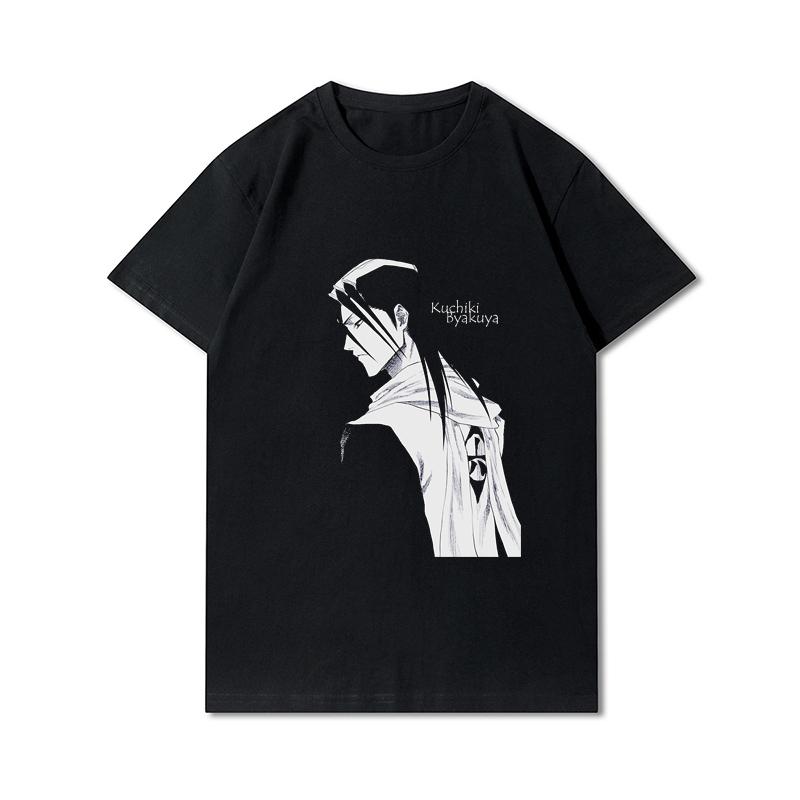 Plus Size BLEACH Kurosaki Ichigo Men T-Shirt Harajuku Cool Hip Hop Cotton T Shirts Casual Funny Tops Tees