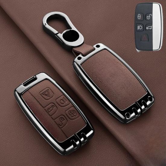 Zinc Alloy Leather Car Key Fob Case Cover For Land Rover Range Rover Sport LR2