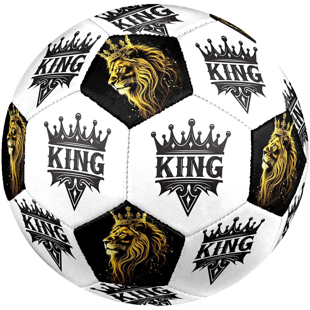 1PC Royal Emblem Golden Lion Soccer Ball Size 5 Football Machine Sewn Indoor/Outdoor Universal Football S24