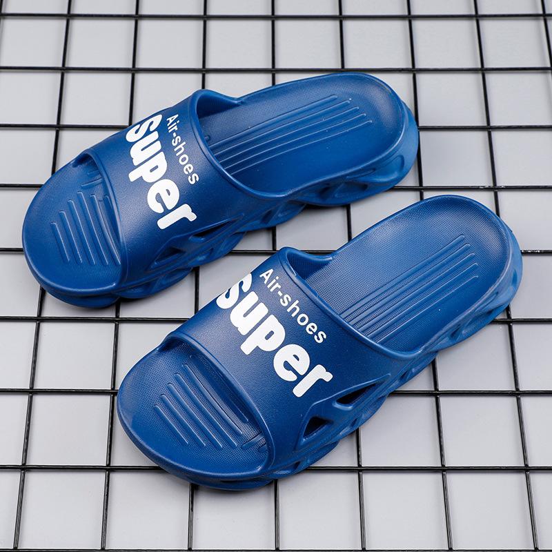 

Тапочки мужские новые летние верхняя одежда с толстым дном повседневные односложные нескользящие пляжные сандалии для улицы 44 синий