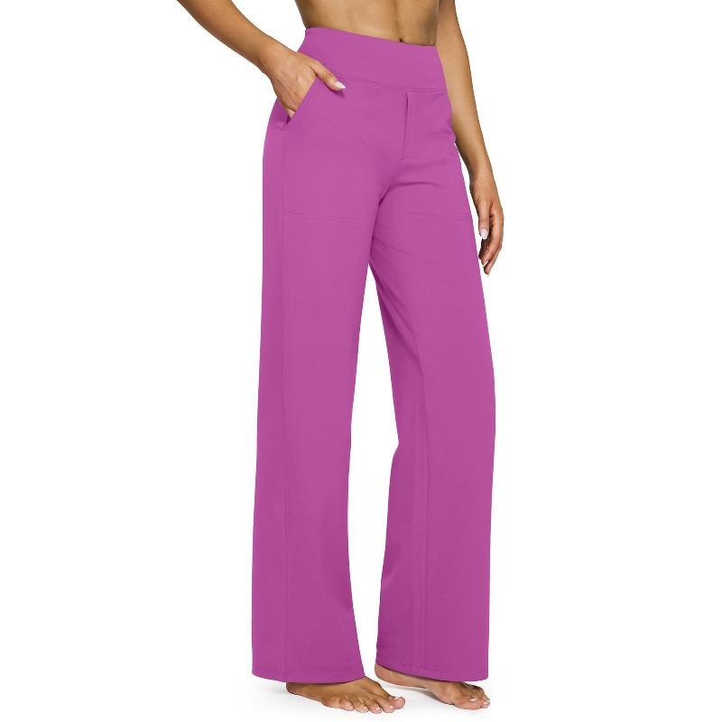 IHUASU U Women's Fashion Casual Solid Color Print Pants & Capris