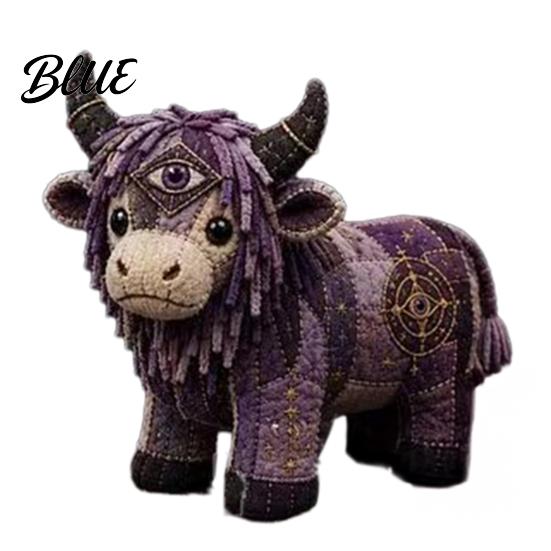 Handmade Gift Making Beginners DIY Sewing Kit Cow Patchwork Supplies Highland for Adults Fabric Doll