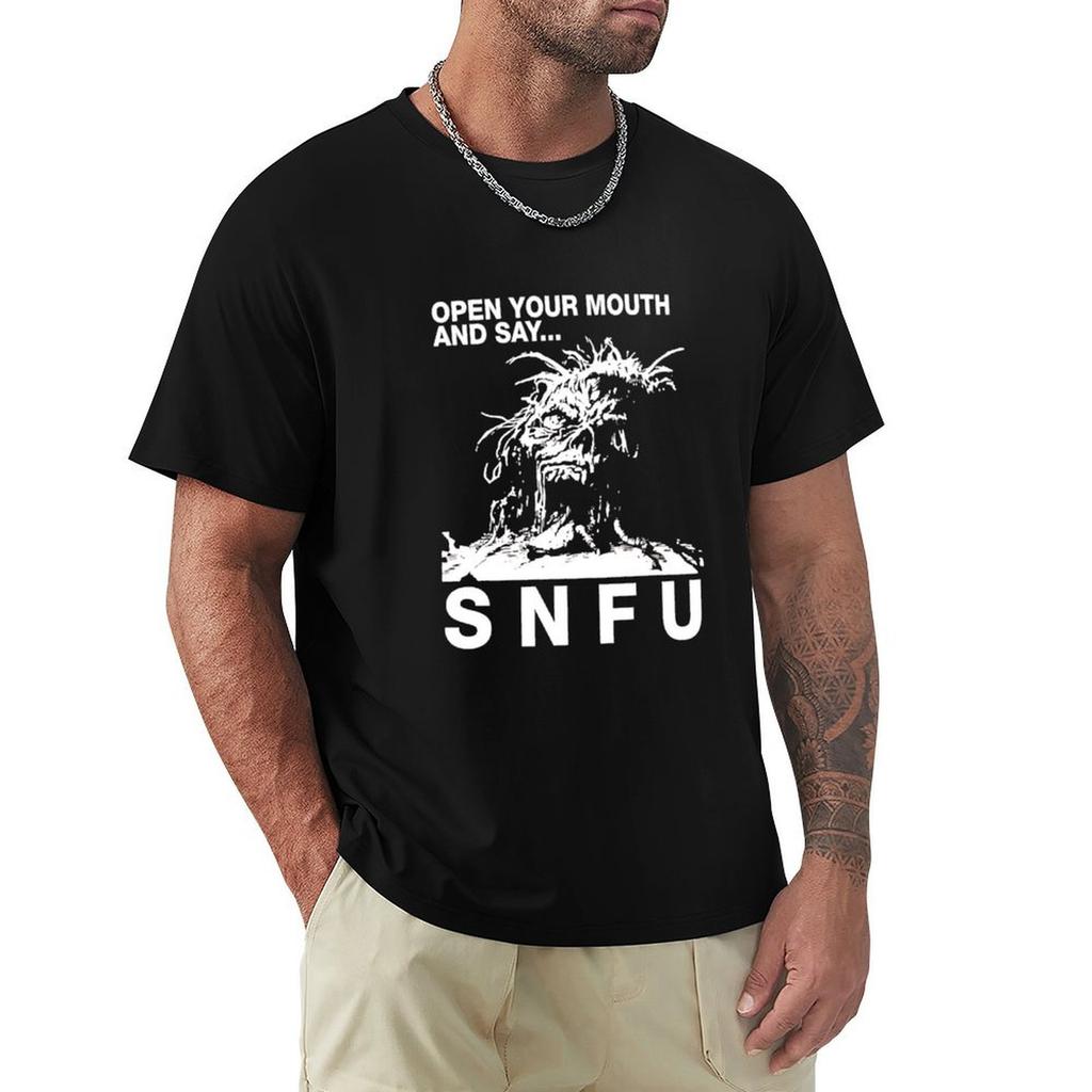 SNFU Open Your Mouth T-Shirt Anime T Shirts Oversize T-shirts Man Essential T Shirt Man T-shirt Mens Big and Tall T Shirts