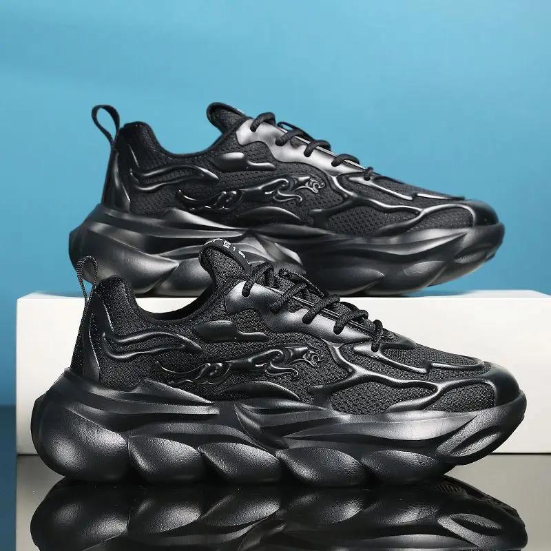 Spring and Autumn Lightweight Men's Casual Sneakers Mesh Male Shoes Simple Running Customs Korean Style Products Wide Stylish