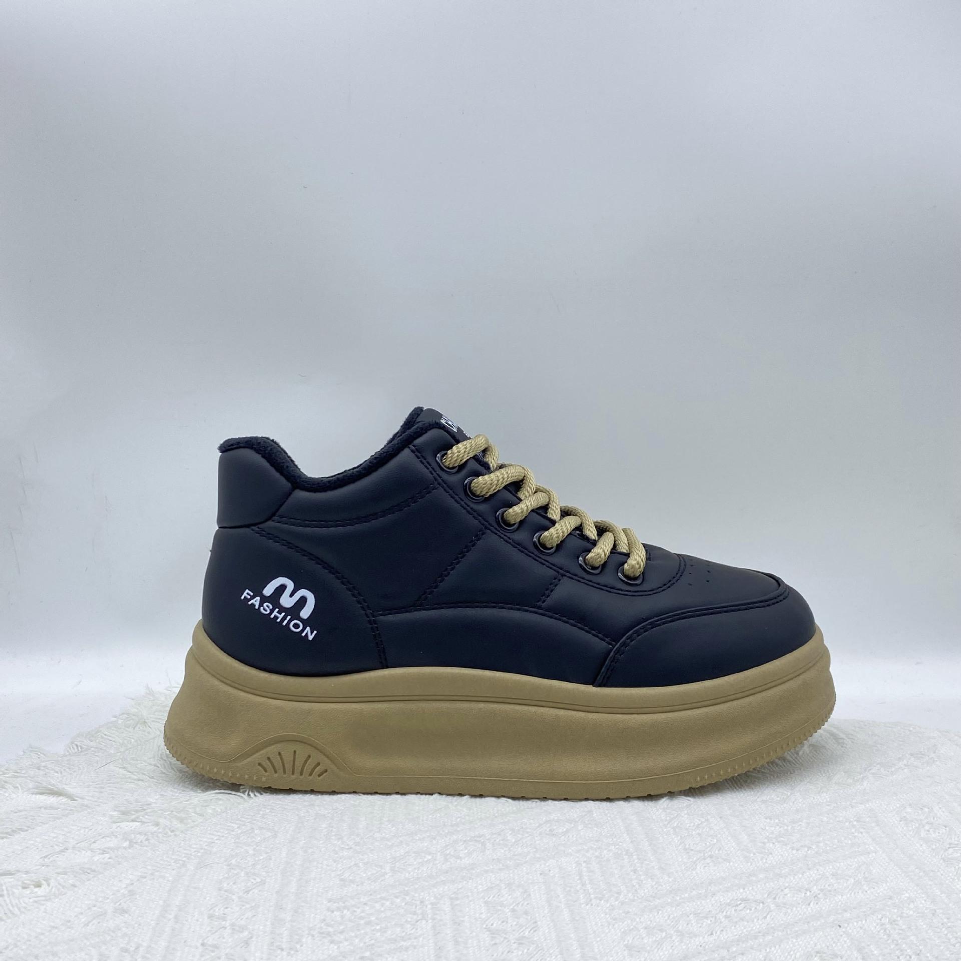 

Thick-soled velvet casual high-top board shoes women s 2025 new winter muffin versatile dad shoes cotton shoes snow boots 40