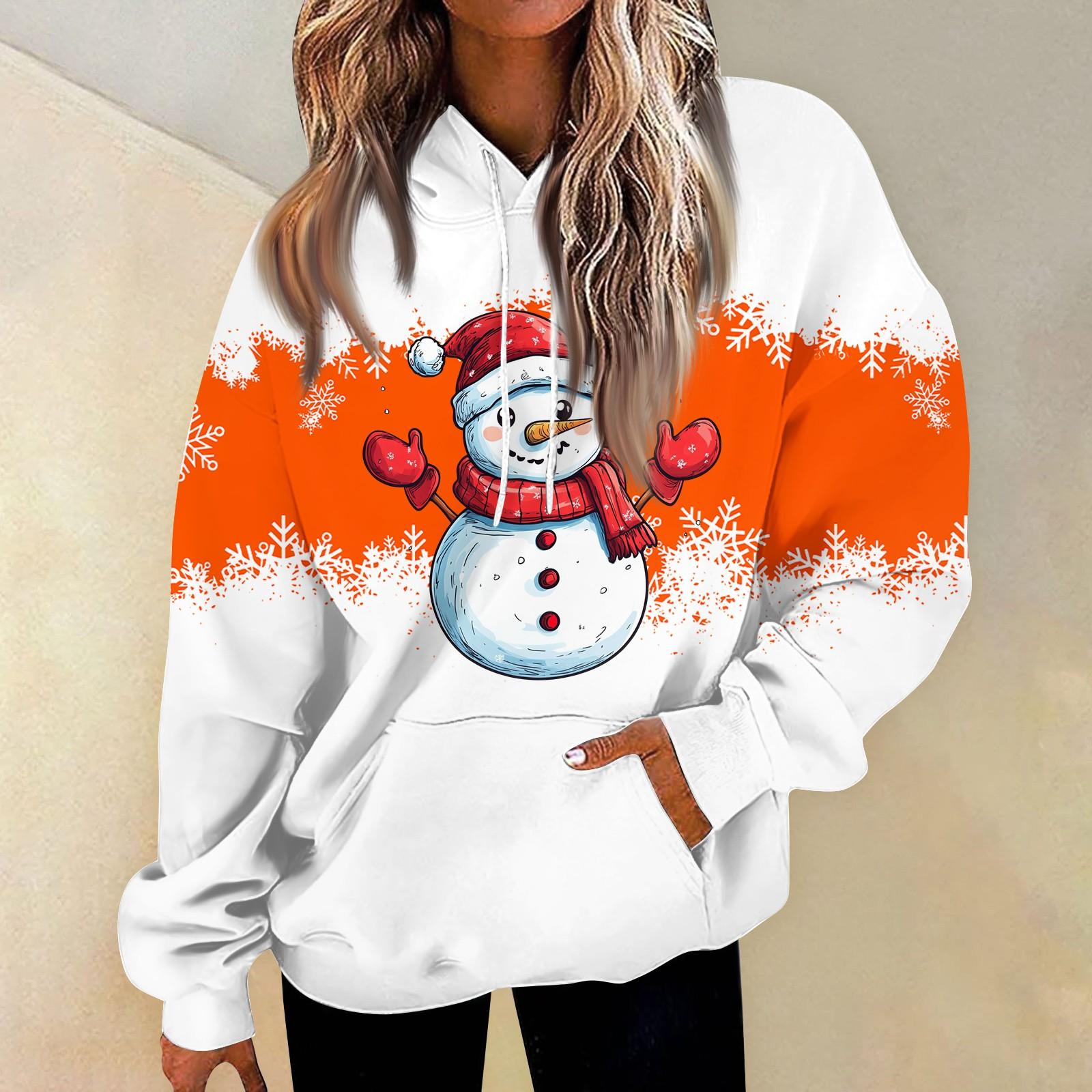 

Женские повседневные модные пуловеры с длинными рукавами и принтом, толстовки с капюшоном L шафрановый