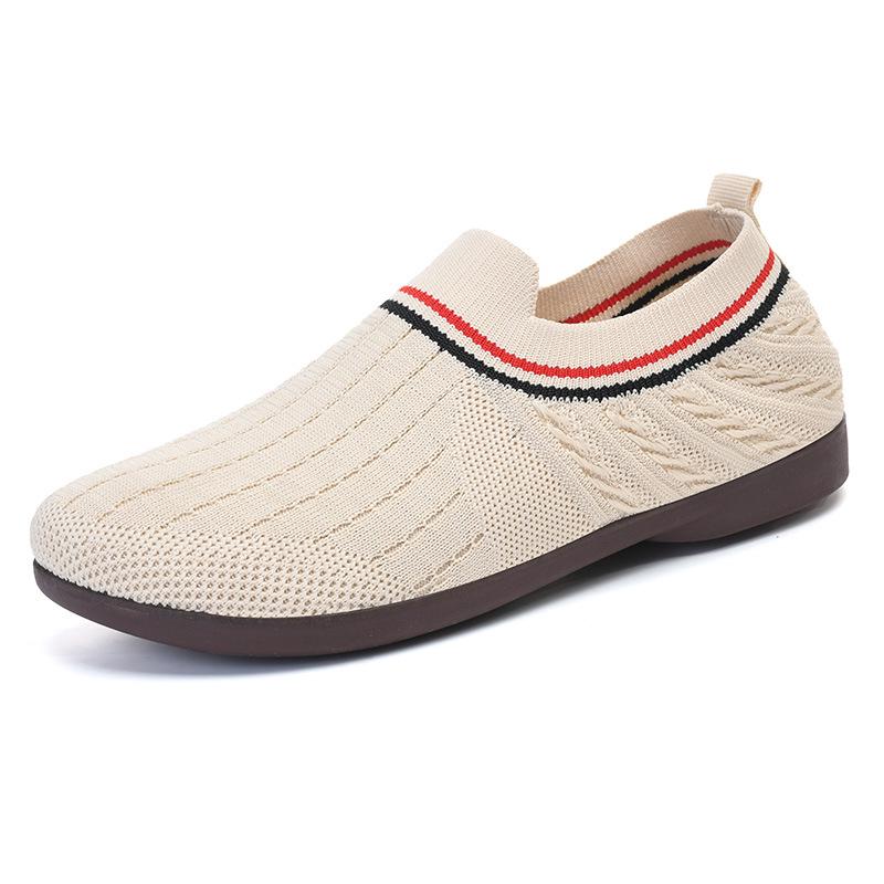 Spring/Summer 2025 Women's Fashion Slip-on Flat Bottom Breathable Shoes for Middle-Aged & Elderly