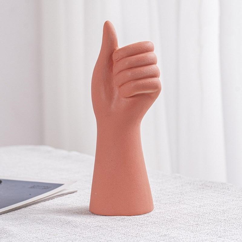 Moule en Béton Fait Main Moule Pot de Fleurs Moule Forme Geste Pots de Plantes Moule Porte-Rangement Stylo Moules Convient pour le Bricolage