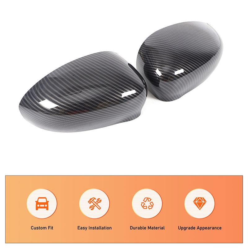 For Fiat 500 rearview mirror cover, car side rearview mirror protective case, decorative cover, ABS (change version) 2016 -2023
