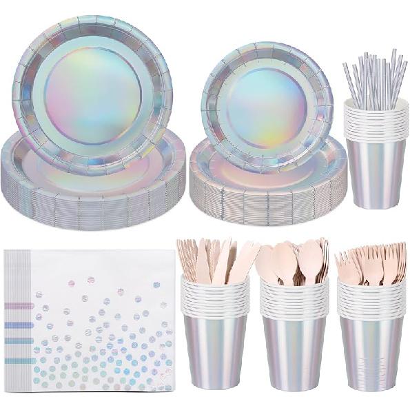 201PCS Retirement Party Decorations Retirement Plates Napkins Set, Black and Gold Retirement Plate,Napkin,Cup,Straw,Tablecloth,Wooden Cutlery,