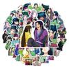 63pcs Suitcase Stickers Waterproof Stickers Scooter Computer Tablet Cartoon Decoration