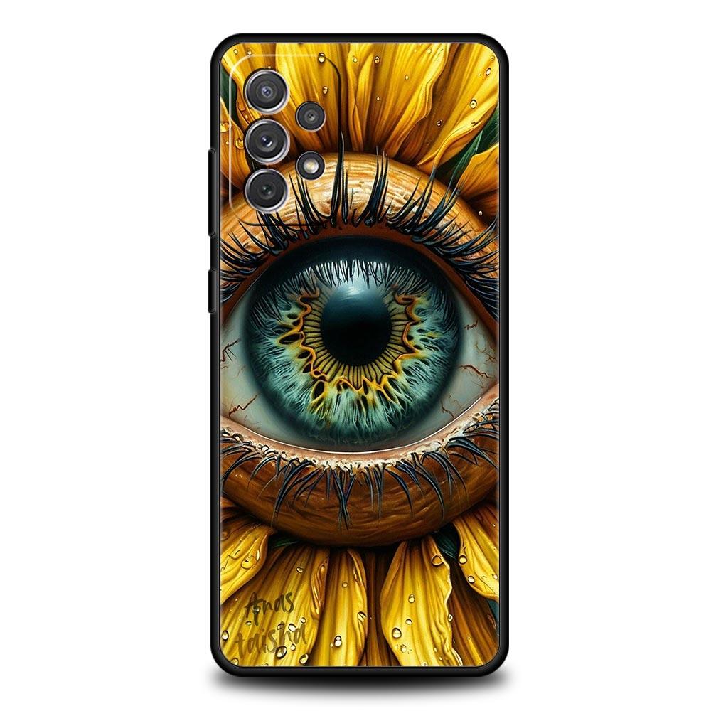 Fashion Eyelashes Eyes Phone Case for Samsung Galaxy A55 A35 A17 A07 A15 A13 A25 A51 A71 A72 A73 A32 A52 A52S A41 Soft TPU Shell