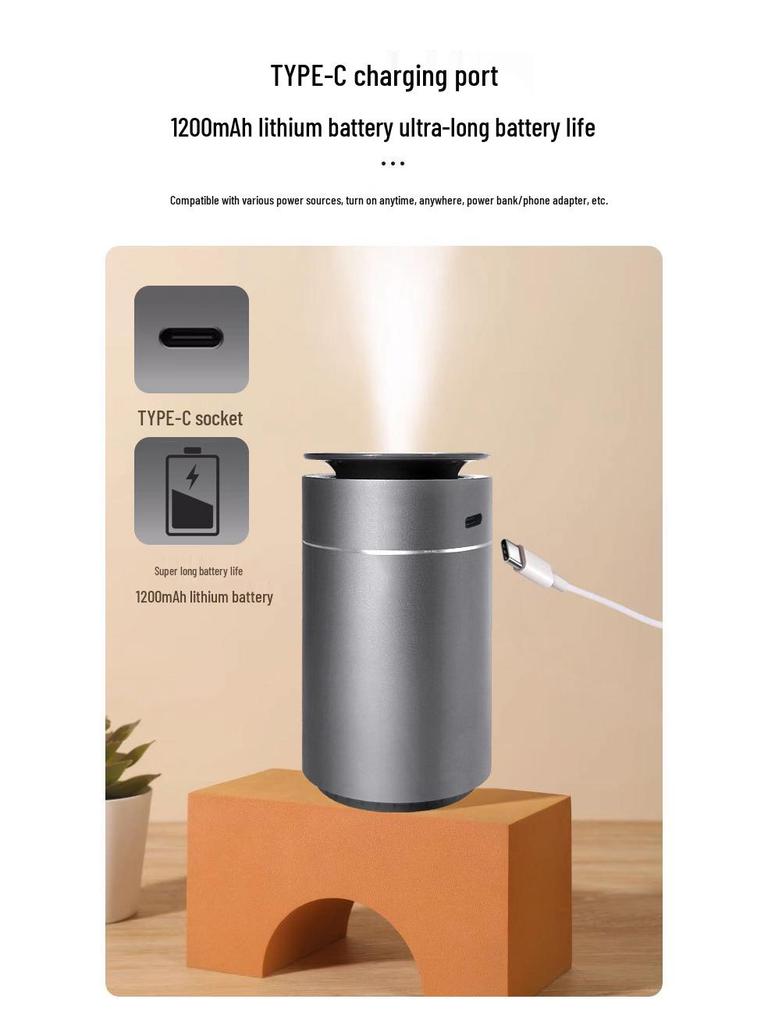 Rechargeable Car & Home Essential Oil Diffuser with Timer