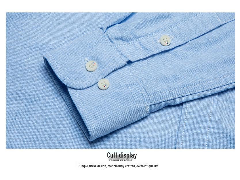 Hengyuanxiang Men's Casual Cotton Stand-up Collar Long-Sleeve Shirt