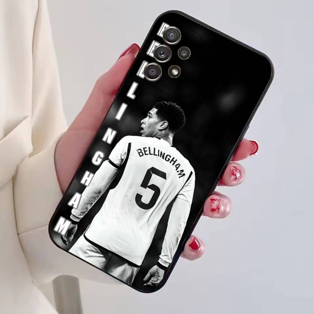 J-Jude F-Football Bellinghams Phone Case For Samsung S25,S24,S21,S22,S23,S30,Ultra,S20,Plus,Fe,Lite,Note,10,Black Cover
