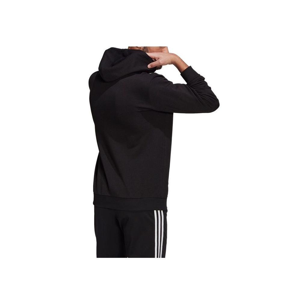 adidas Essentials Big Logo Pullover Hoodie Black/White Men Streetwear GK9540