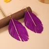 Elegant Leaf Earrings: European & American Trendy Niche Design