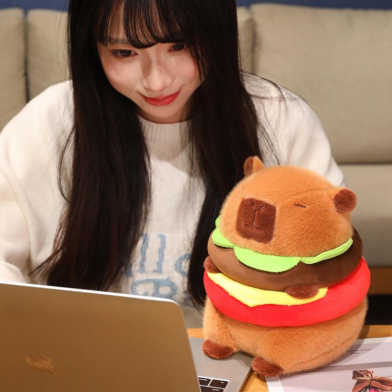 Capybara Plush Backpack Kawaii Fashion Plushie Doll Fur Bag Children's Bag Shoulder Bag Mini Knapsack Bags Gifts For Girlfriend