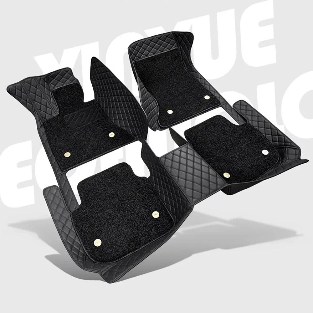 Custom Car Floor Mats For Hyundai Genesis Auto Double Layer 5D Carpets Foot Coche Accessorie Liners