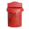 Vintage Handmade Metal Pastoral Lockable Secure Iron Letter Newspaper Mail Box Wall Mounted  Mailbox