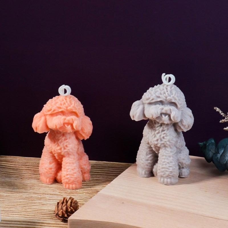 Lifelike Dog Scented Candle Mold Versatile Dog Silicone Mold for Custom Scented Candle and Art Projects