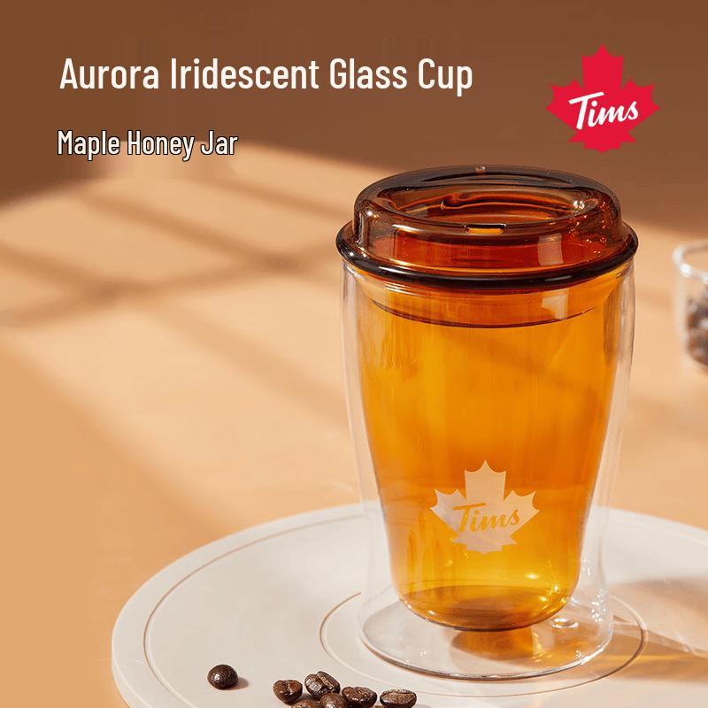 TIMS Double-Layer Insulated Glass Mug