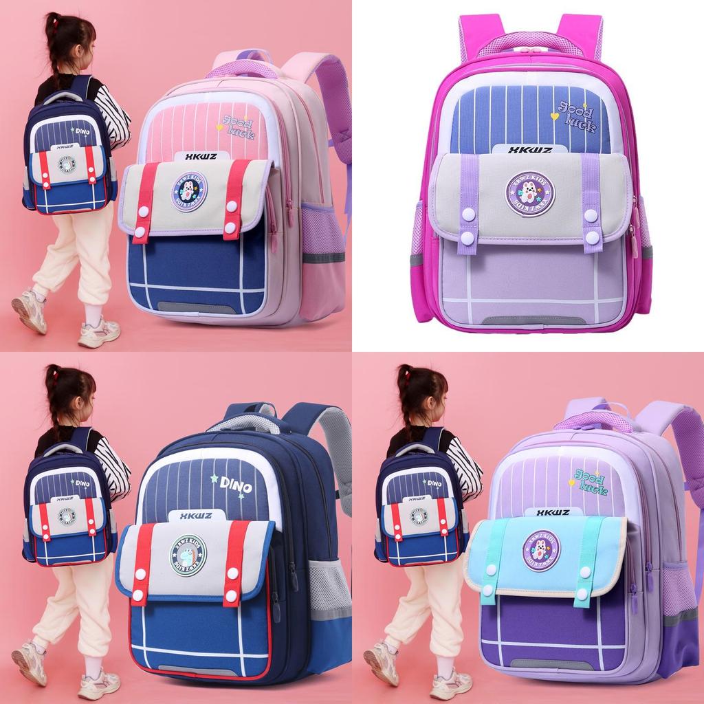 Adorable Children's Backpack For Grades 3-6 Breathable Lightweight Reflective Strips