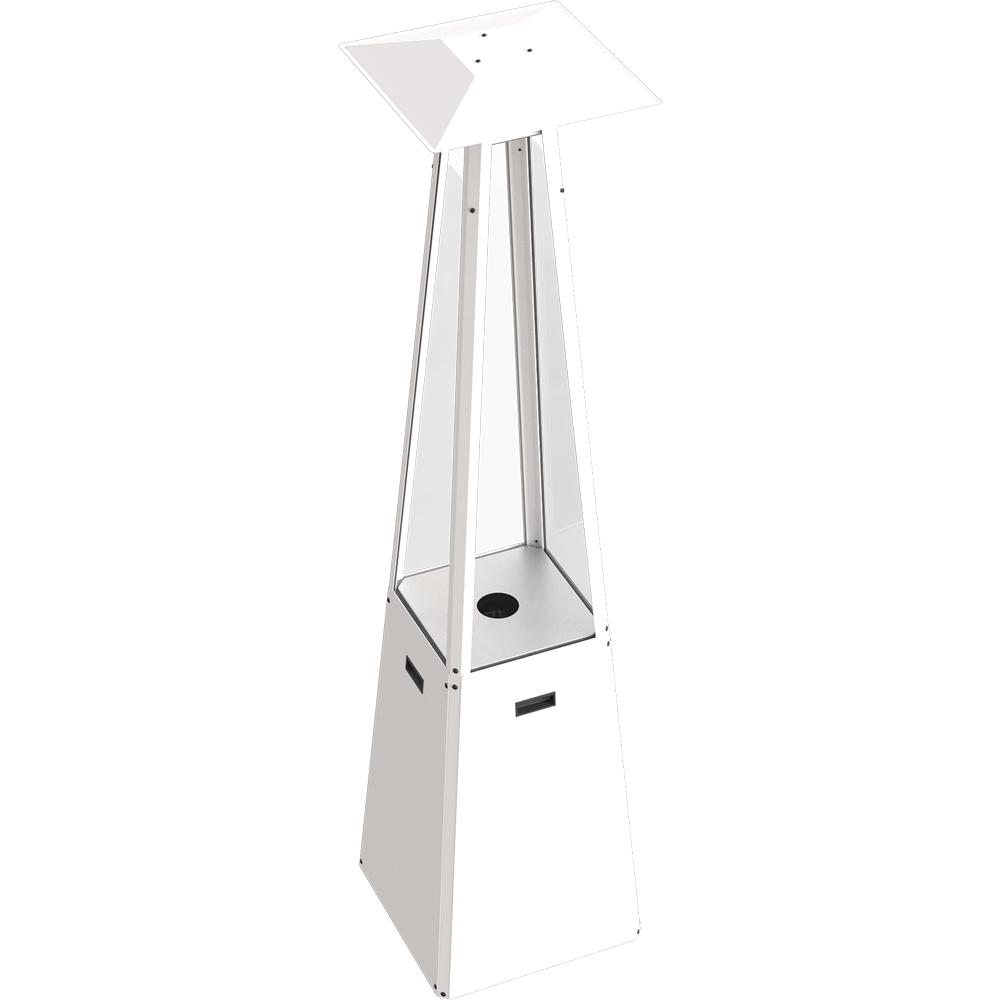 Outdoor Gas Heater Umbrella Steel White 12 kW Set