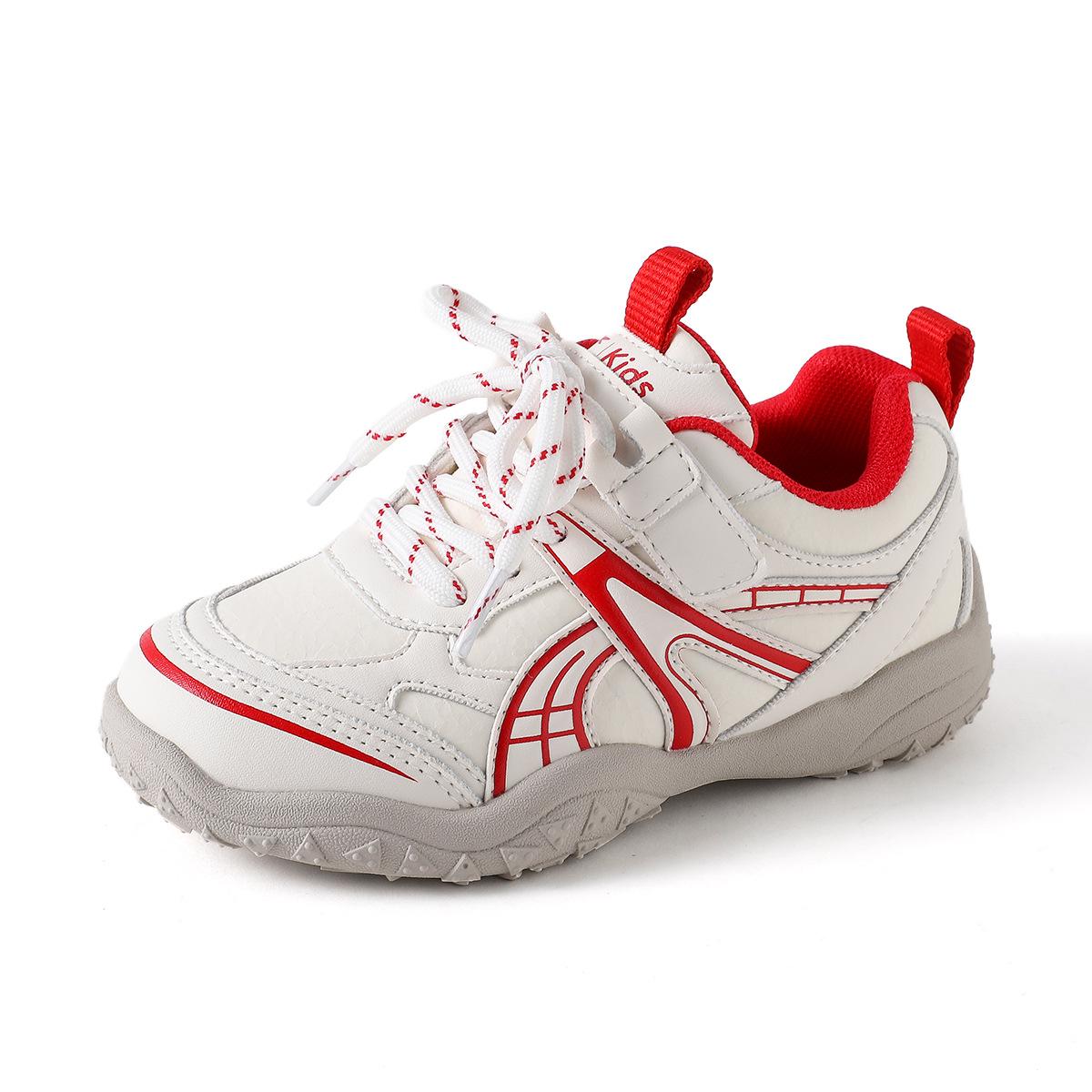 

Red Dragonfly Kids 2026 Spring Sports Shoes: Unisex, White, Soft Sole, Non-Slip for Running & Hiking, Trendy Design. 32 вина червоного кольору/бежевий