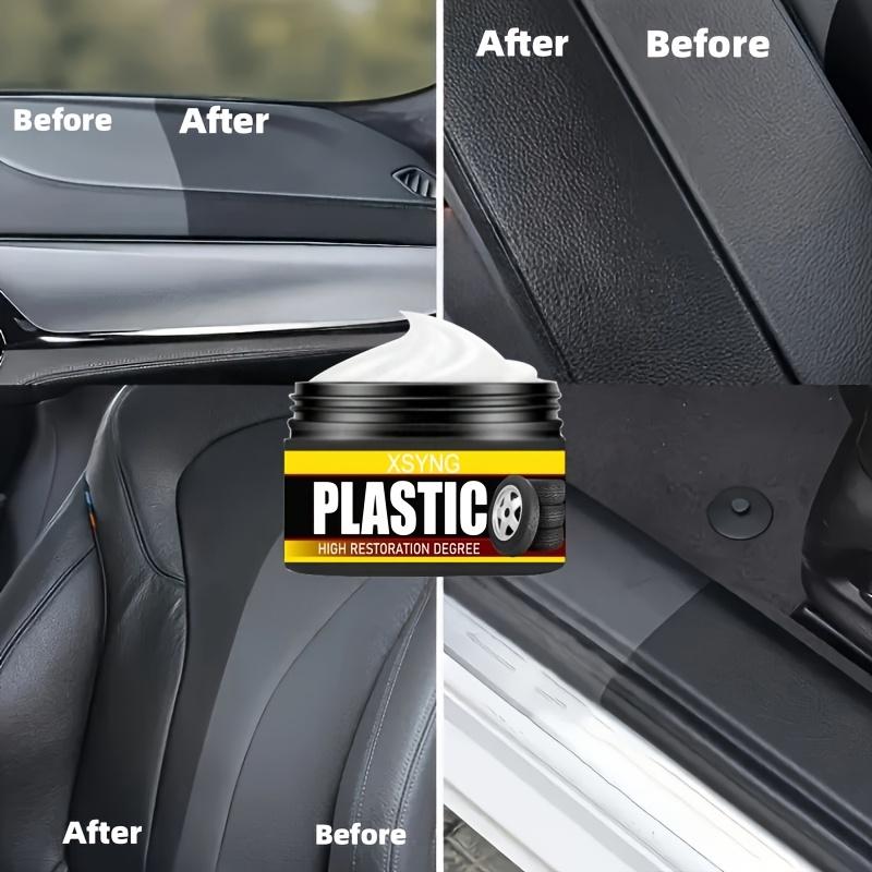 Plastic Coating Modification Paste, Long-lasting Black Light Whitening,repairing and Protecting Car Tires,inner and Outer Plastic Parts, Glossy Finish