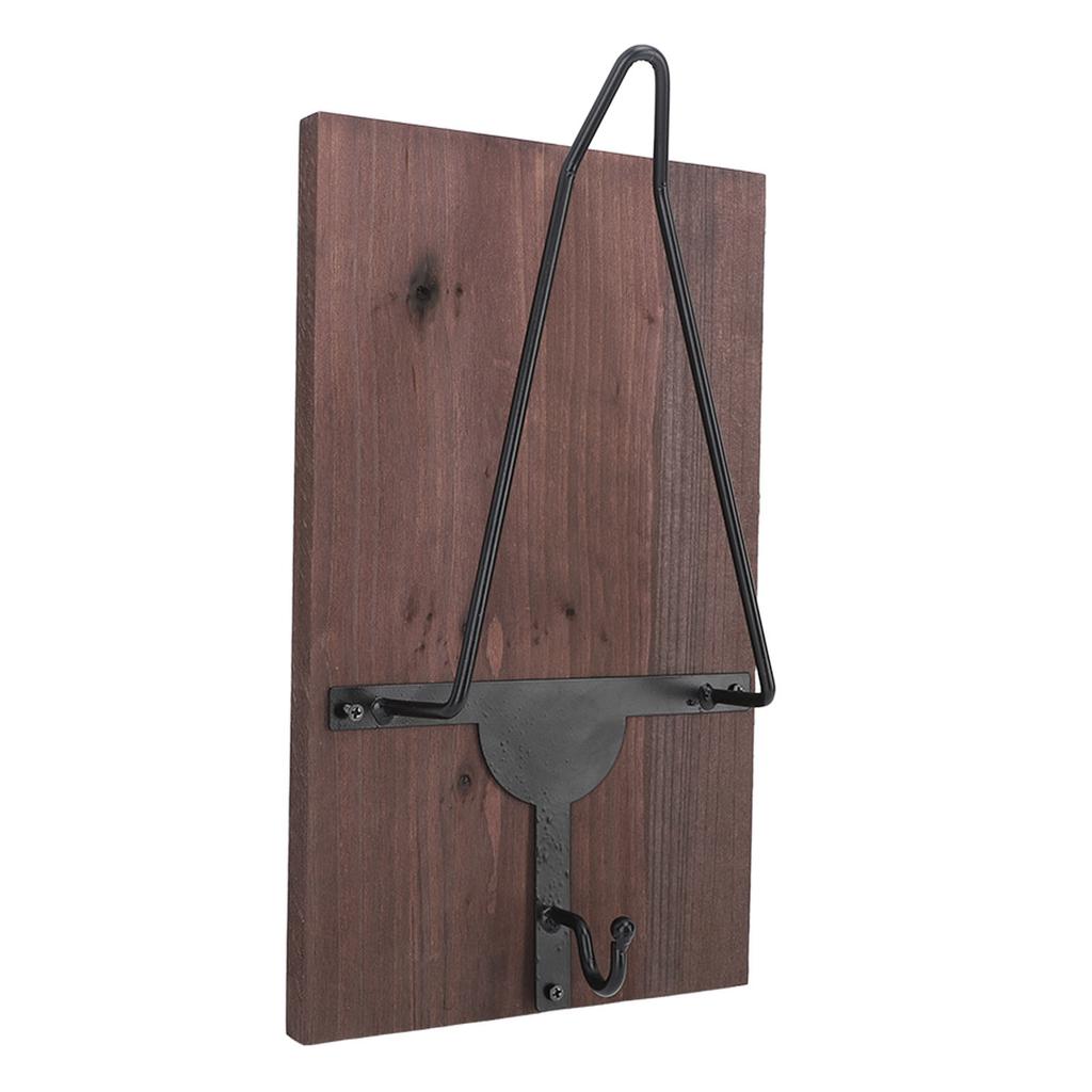 Motorradhelmhalter mit Jackenhaken Holz und Eisen Wandhelm-Ausstellungsständer für Motorrad