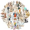 35-100pcs Historical Figure Stickers Teacher Reward Stickers Stationery School Supplies Decorative Luggage Laptop Cup Diary Book