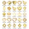 1 Pezzo Ottone Serie San Valentino Ciondoli Cuore Per Creazione Gioielli Placcato Oro Vero 18K Ciondolo Collana Amore Componenti DIY