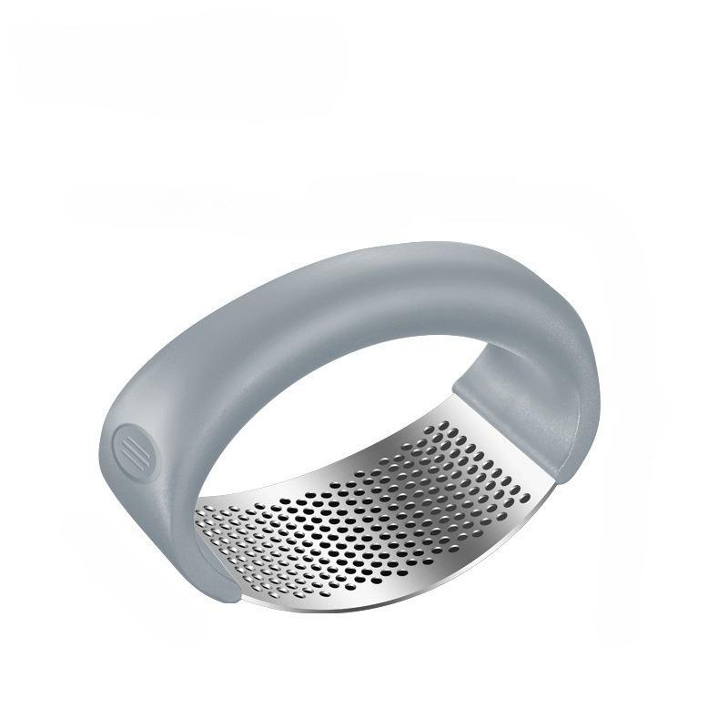 

Пресс для чеснока из нержавеющей стали, ручная мясорубка для чеснока, измельчитель чеснока, инструменты для фруктов и овощей, кухонные аксессуары, гаджет серый