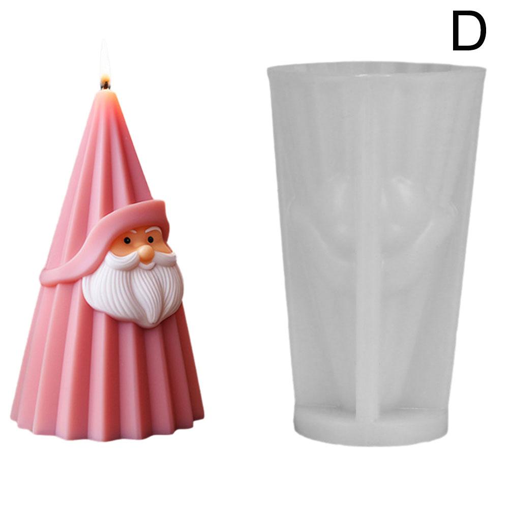 3D Santa Claus Silicone Candle Mold DIY Dwarf Gypsum Resin Soap Production Tool Home Decoration Crafts Aroma Candle Mold