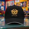 1 Pieza Gorra de Béisbol Ligera Nueva para Verano y Otoño para Hombres y Mujeres, Transpirable Negra con Estampado SPQR Romano, Gorra de Fiesta