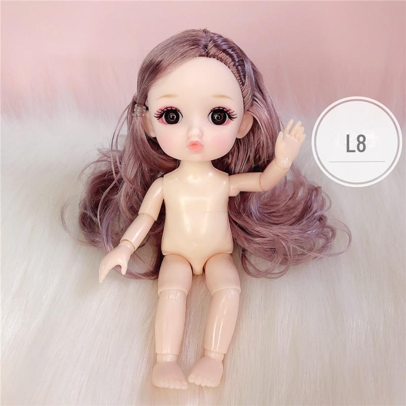 

17 см 8-точечная кукла BJD с пухлыми губами, реалистичными 3D глазами, 13 шарниров Complete doll (head + body + shoes)