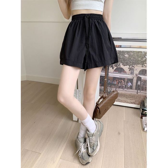 Working High-waist Shorts for Women In Summer Thin New Style High-waist Loose Casual and Slim Small Wide-leg Pants